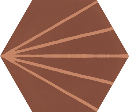 Stratford Red Esagona Decoro Tratti 21x18,2 - Gres Porcellanato di RAGNO - Prezzo solo €14.43! Compra ora su CEGO CERAMICHE