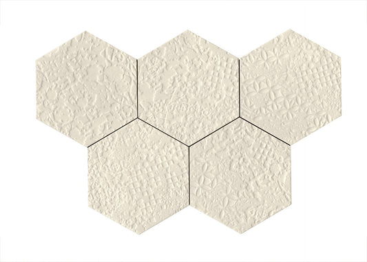 Stratford Esagona White Struttura Crochet 3D 21x18,2 - Gres Porcellanato di RAGNO - Prezzo solo €16.63! Compra ora su CEGO CERAMICHE