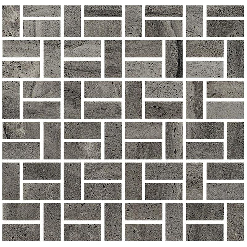 Reverso2 Black Mosaico 2x5 Patinato - Gres Porcellanato di Coem Ceramiche - Prezzo solo €129.50! Compra ora su CEGO CERAMICHE