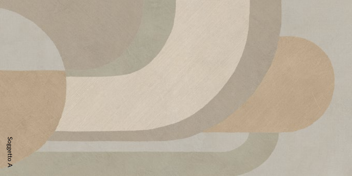 Fioranese Fusion Plaster Deco Shapes Soggetto A 60,4x120,8 Naturale