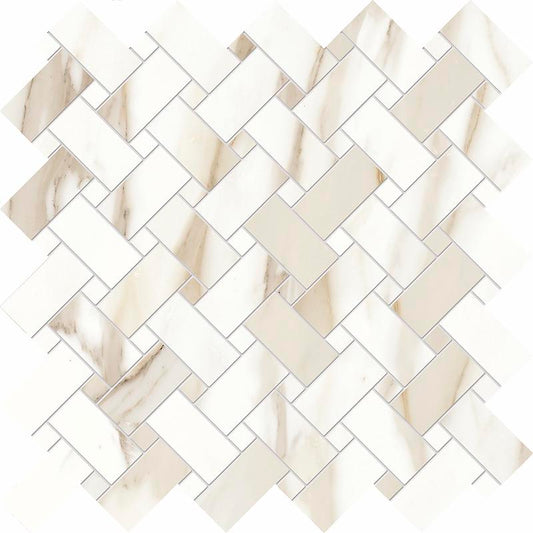 Emilceramica Tele di Marmo Reloaded Calacatta Gold Canova Intrecci 30x30 Full Lappato E0R4 | Miglior prezzo nel 2025 su Cego Ceramiche