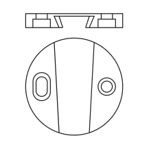 Tl Bath ricambio attacco alluminio e adesivo 0171/R - disegno tecnico originale del catalogo Tl Bath