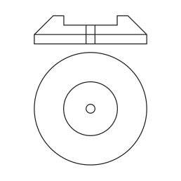 Tl Bath ricambio attacco plexiglass serie luce e adesivo 0174/R - disegno tecnico originale del catalogo Tl Bath