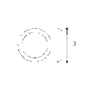 Tl Bath ricambio anello ottone d. 30 cromo 0205/R-C - disegno tecnico originale del catalogo Tl Bath