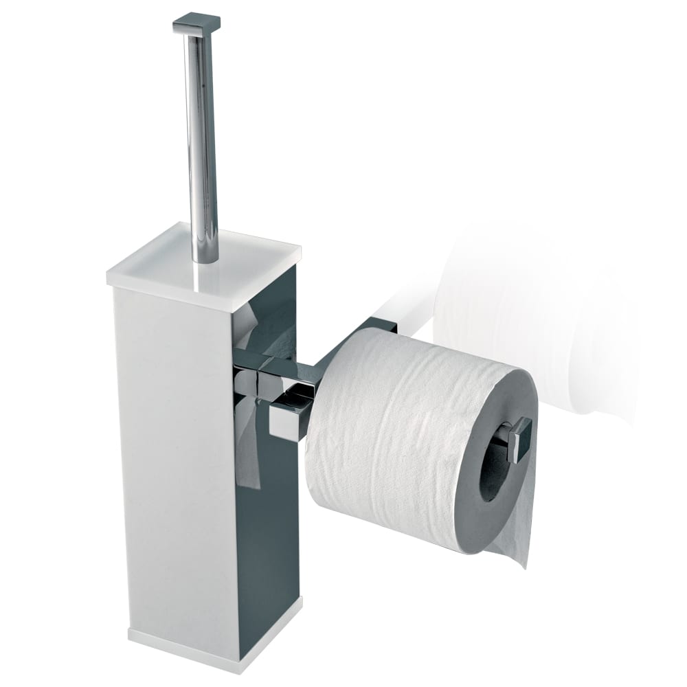 Tl Bath Eden portascopino a parete con portarotolo 4526