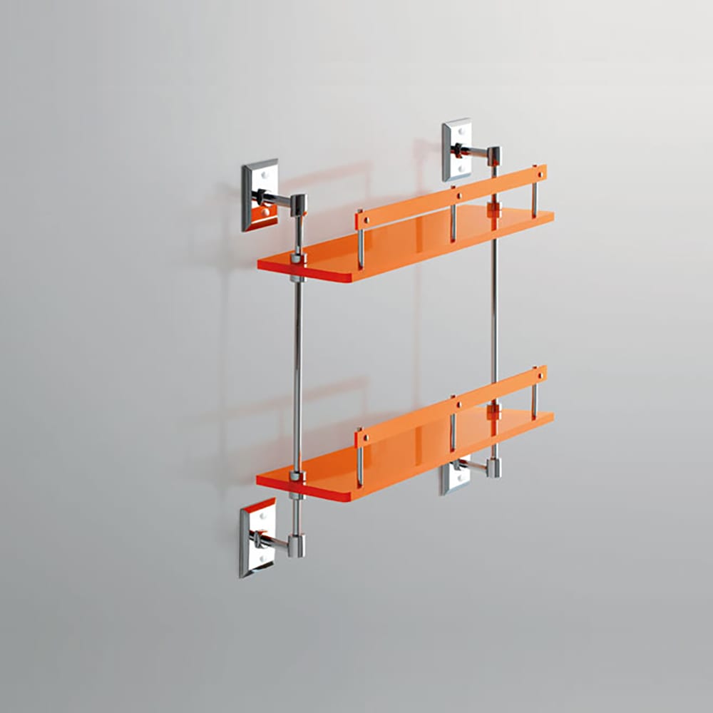 Tl Bath Grip scaffale 2 piani con mensole e ringhiere G242