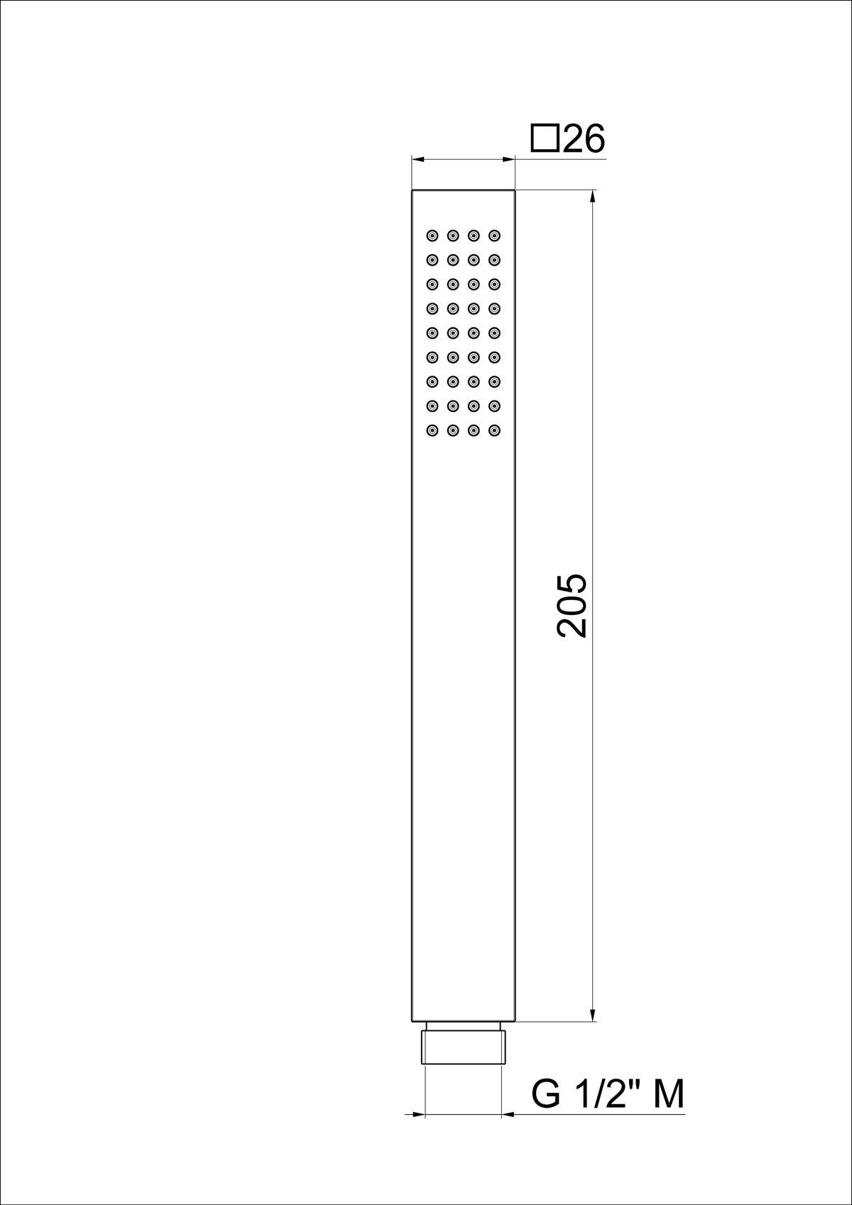 Disegno tecnico Vema V08181 - Doccetta