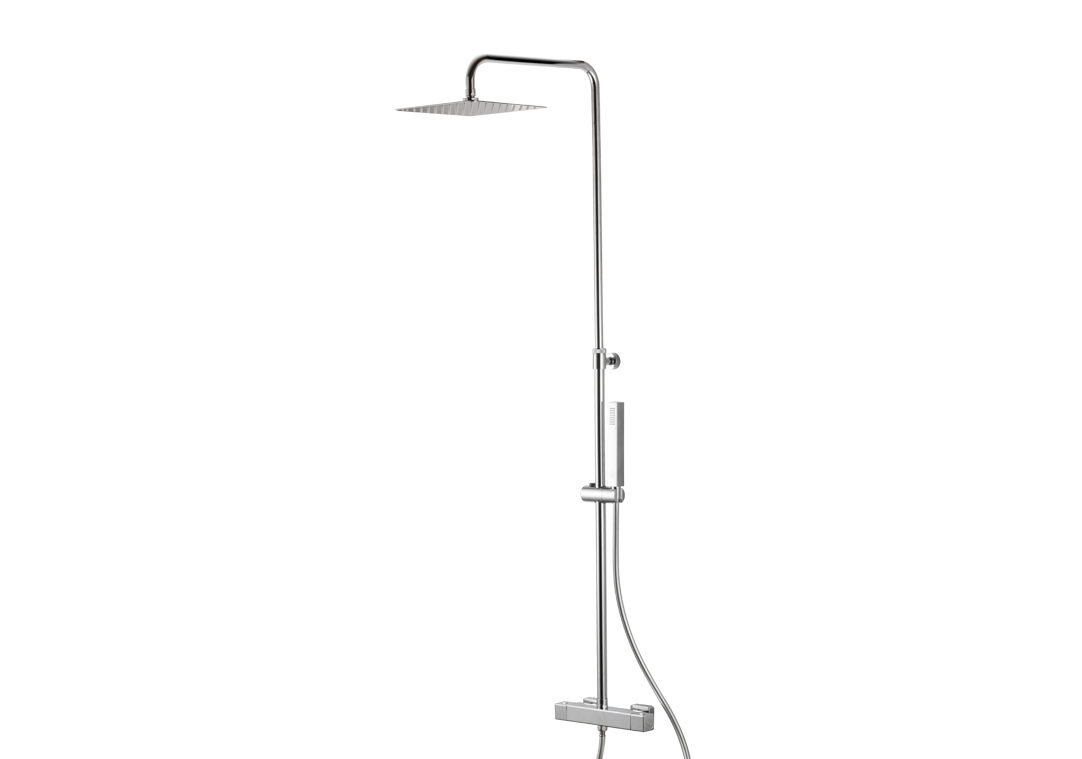 Vema Colonna doccia Wellness Brass a parete termostatico quadro - codice V08231