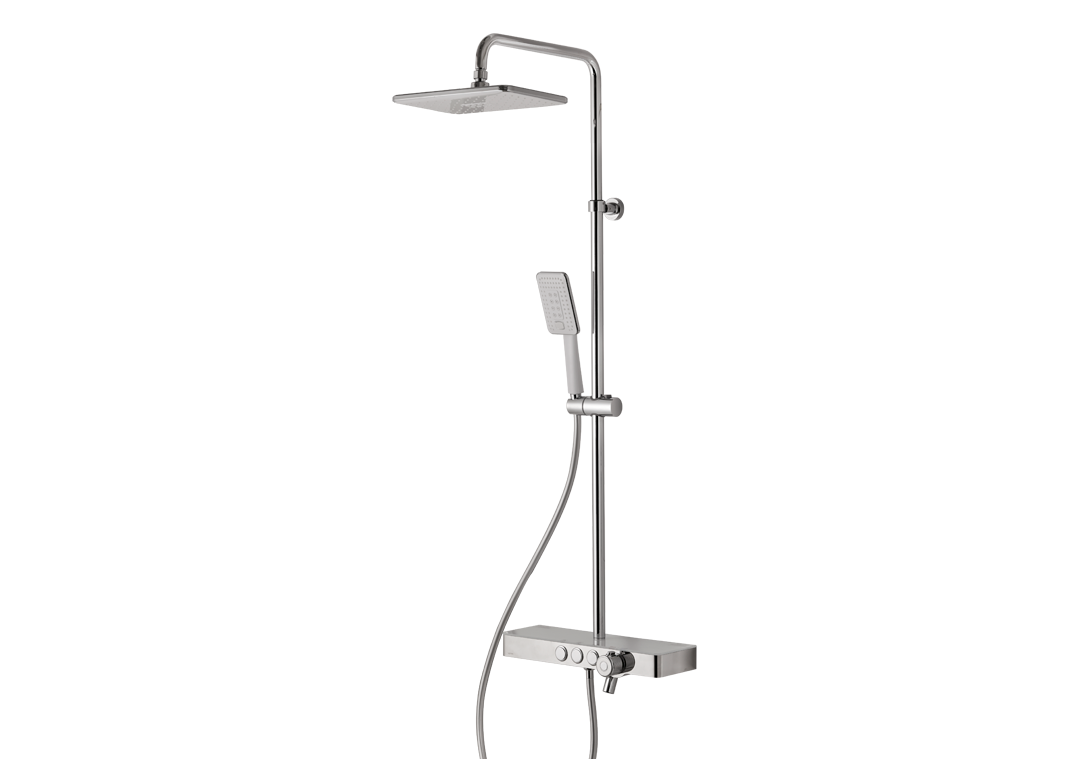 Vema Colonna doccia Wellness Brass a parete termostatico quadro - codice V08232