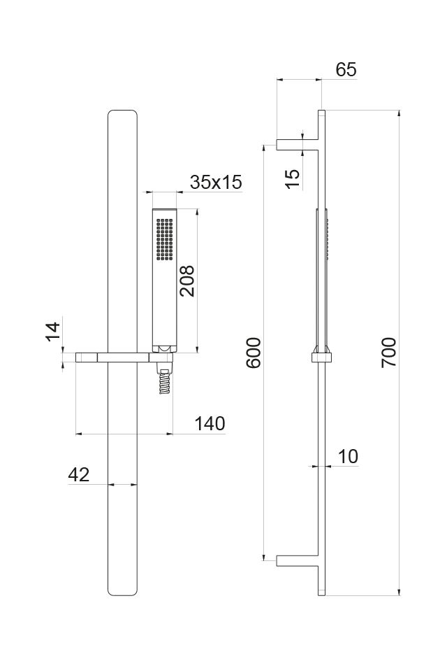 Disegno tecnico Vema V25100 - Presa acqua Lys