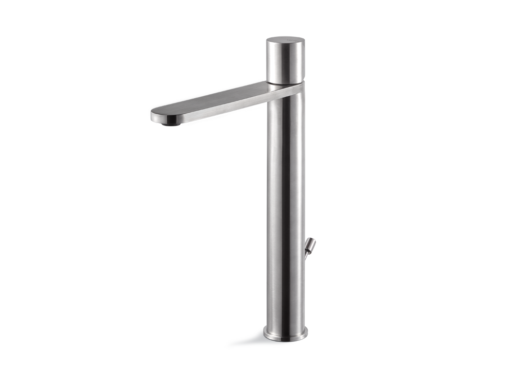 Vema Miscelatore lavabo Veny Steel alto con scarico - codice V29020