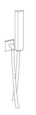Disegno tecnico PDF ufficiale - Versace Glass Doccetta Square - finitura non rappresentata