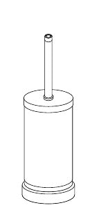 Disegno tecnico PDF ufficiale - Versace Glass Porta Scopino Round - finitura non rappresentata