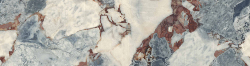 Campione superficie abbinata - Versace Harmony Marble Gradone Top Ocean Blue 32x120x4,5x2 Antique 3D