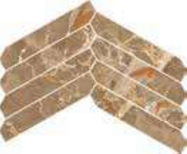 Minimale da catalogo ufficiale - Versace Harmony Marble Mosaico Strip Caravaggio Caramel 47,8x25 Antique 3D