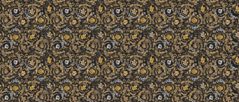 Minimale da catalogo ufficiale - Versace Manifesto Barocco Garden Black 120x280 Lux