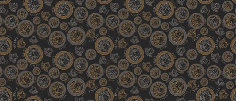 Minimale da catalogo ufficiale - Versace Manifesto Medusa Black 120x280 Lux