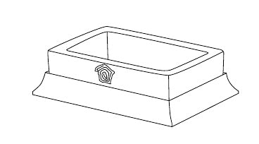 Disegno tecnico PDF ufficiale - Versace Superbe Portasapone da appoggio - finitura non rappresentata