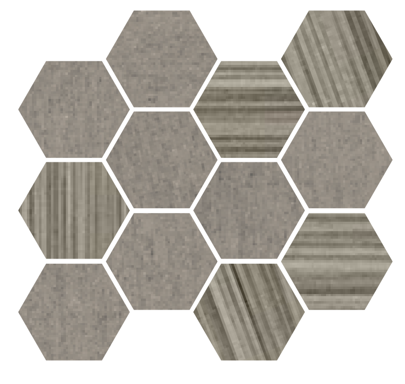 COEM Remixed Warm Grey Mosaico Exa 23x27 Naturale