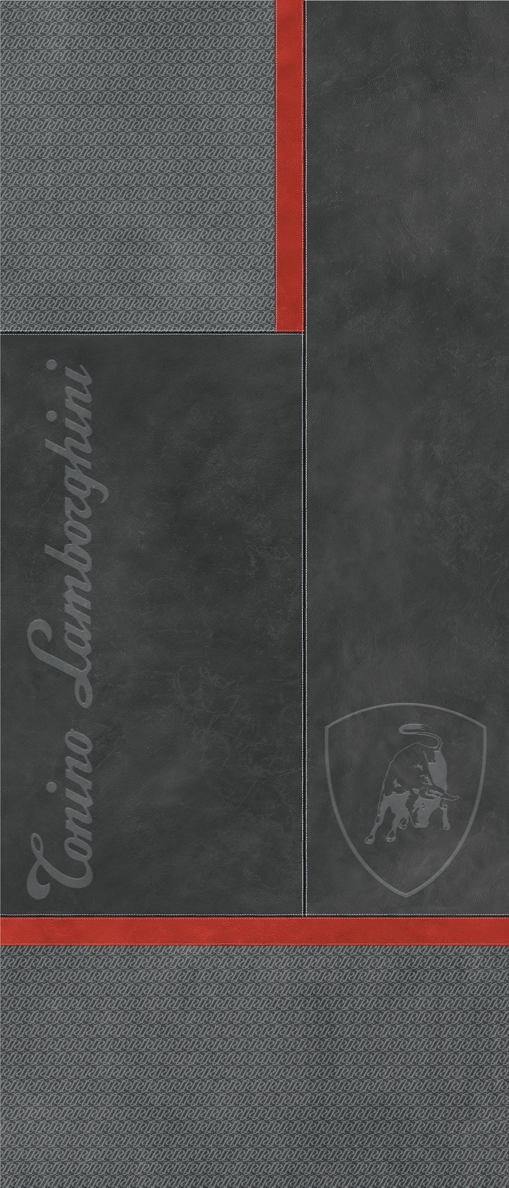 Lamborghini Korium Square Logo Anthracite&Red 120x280 - Gres Porcellanato di Tonino Lamborghini - Prezzo solo €1799! Compra ora su CEGO CERAMICHE