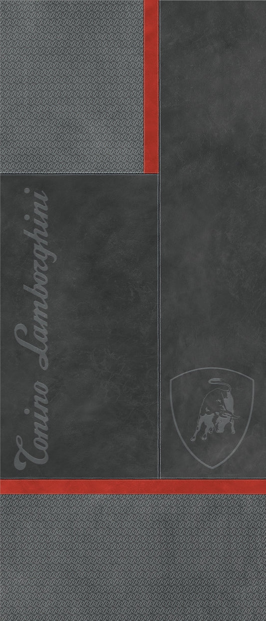 Lamborghini Korium Square Logo Anthracite&Red 120x280 - Gres Porcellanato di Tonino Lamborghini - Prezzo solo €1799! Compra ora su CEGO CERAMICHE