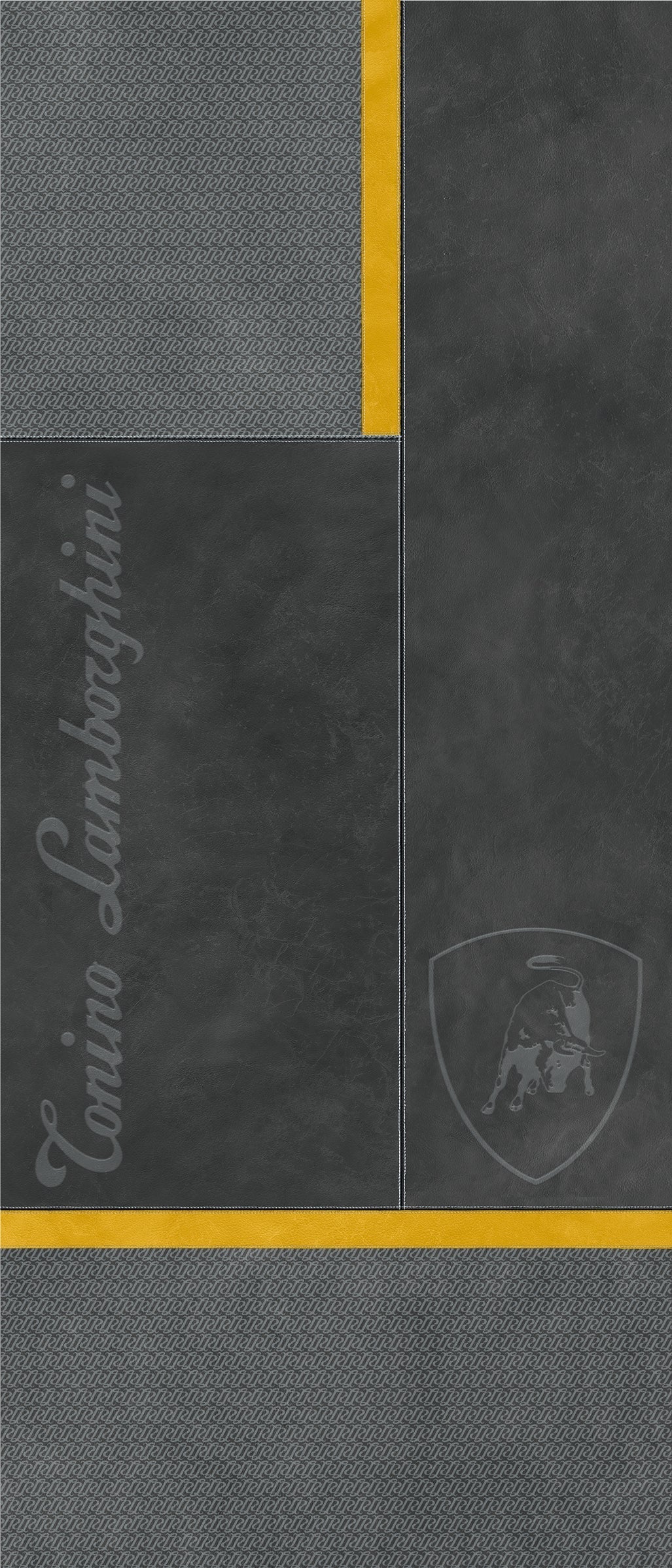 Lamborghini Korium Square Logo Anthracite&Yellow 120x280 - Gres Porcellanato di Tonino Lamborghini - Prezzo solo €1799! Compra ora su CEGO CERAMICHE