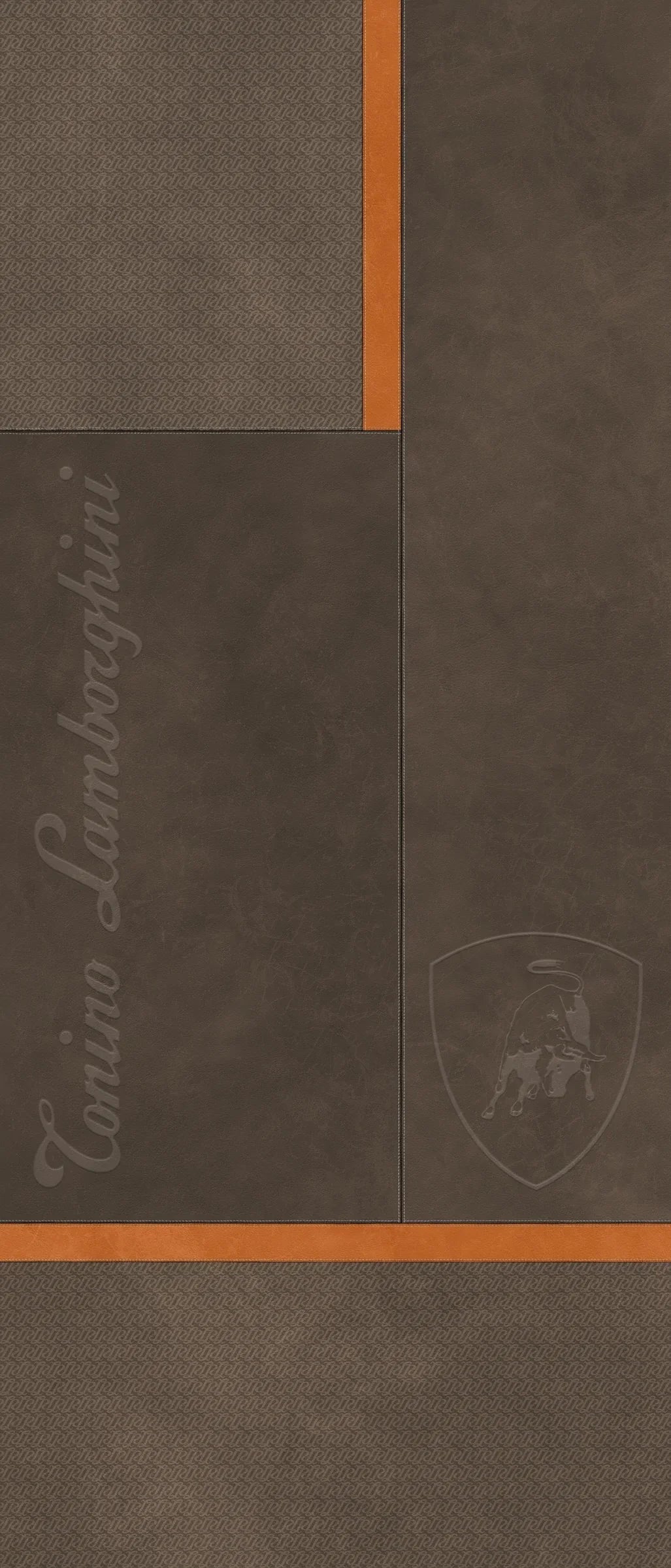 Lamborghini Korium Square Logo Brown&Orange 120x280 - Gres Porcellanato di Tonino Lamborghini - Prezzo solo €1799! Compra ora su CEGO CERAMICHE