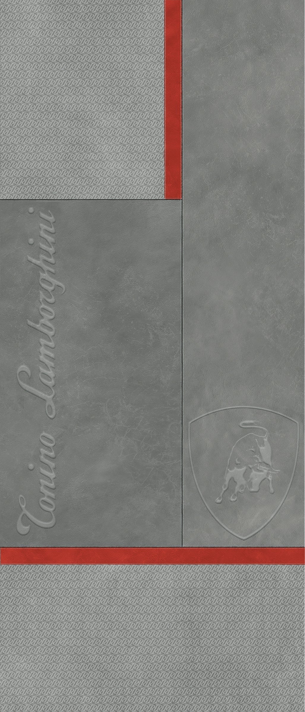 Lamborghini Korium Square Logo Grey&Red 120x280 - Gres Porcellanato di Tonino Lamborghini - Prezzo solo €1799! Compra ora su CEGO CERAMICHE