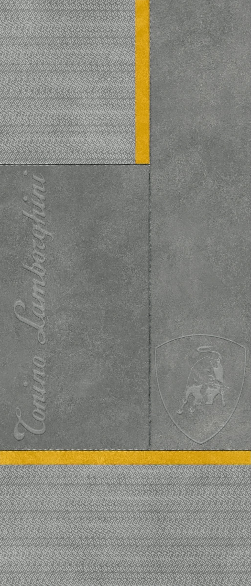 Lamborghini Korium Square Logo Grey&Yellow 120x280 - Gres Porcellanato di Tonino Lamborghini - Prezzo solo €1799! Compra ora su CEGO CERAMICHE