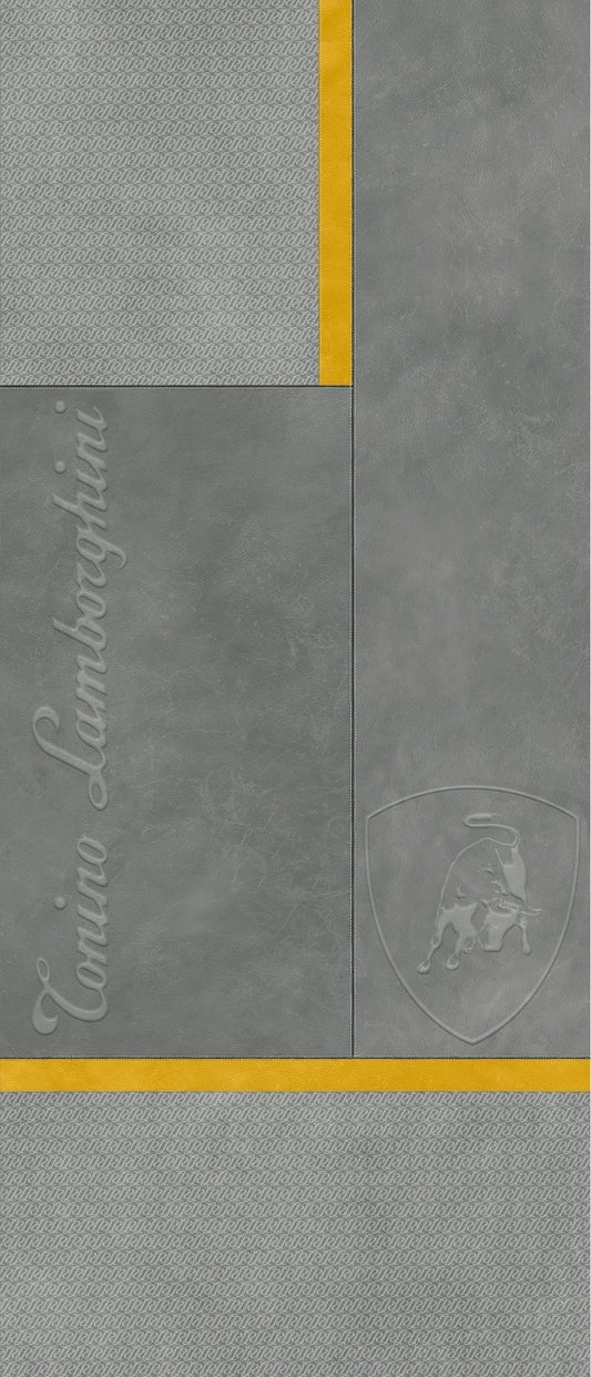 Lamborghini Korium Square Logo Grey&Yellow 120x280 - Gres Porcellanato di Tonino Lamborghini - Prezzo solo €1799! Compra ora su CEGO CERAMICHE