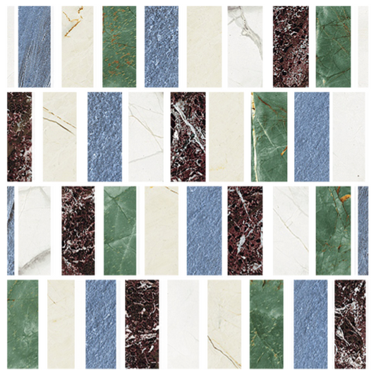 Marmorea Intensa Mosaico 2,9X7,5 MIX 15x15 levigato - Gres Porcellanato di Fioranese - Prezzo solo €65.50! Compra ora su CEGO CERAMICHE