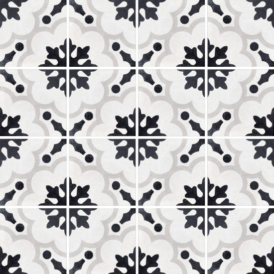 Cementine Black & White-2-20x20 - Gres Porcellanato di Fioranese - Prezzo solo €51.85! Compra ora su CEGO CERAMICHE