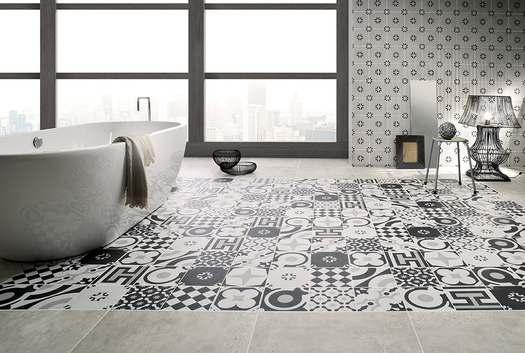 Cementine Black & White MIX 20x20 - Gres Porcellanato di Fioranese - Prezzo solo €51.85! Compra ora su CEGO CERAMICHE