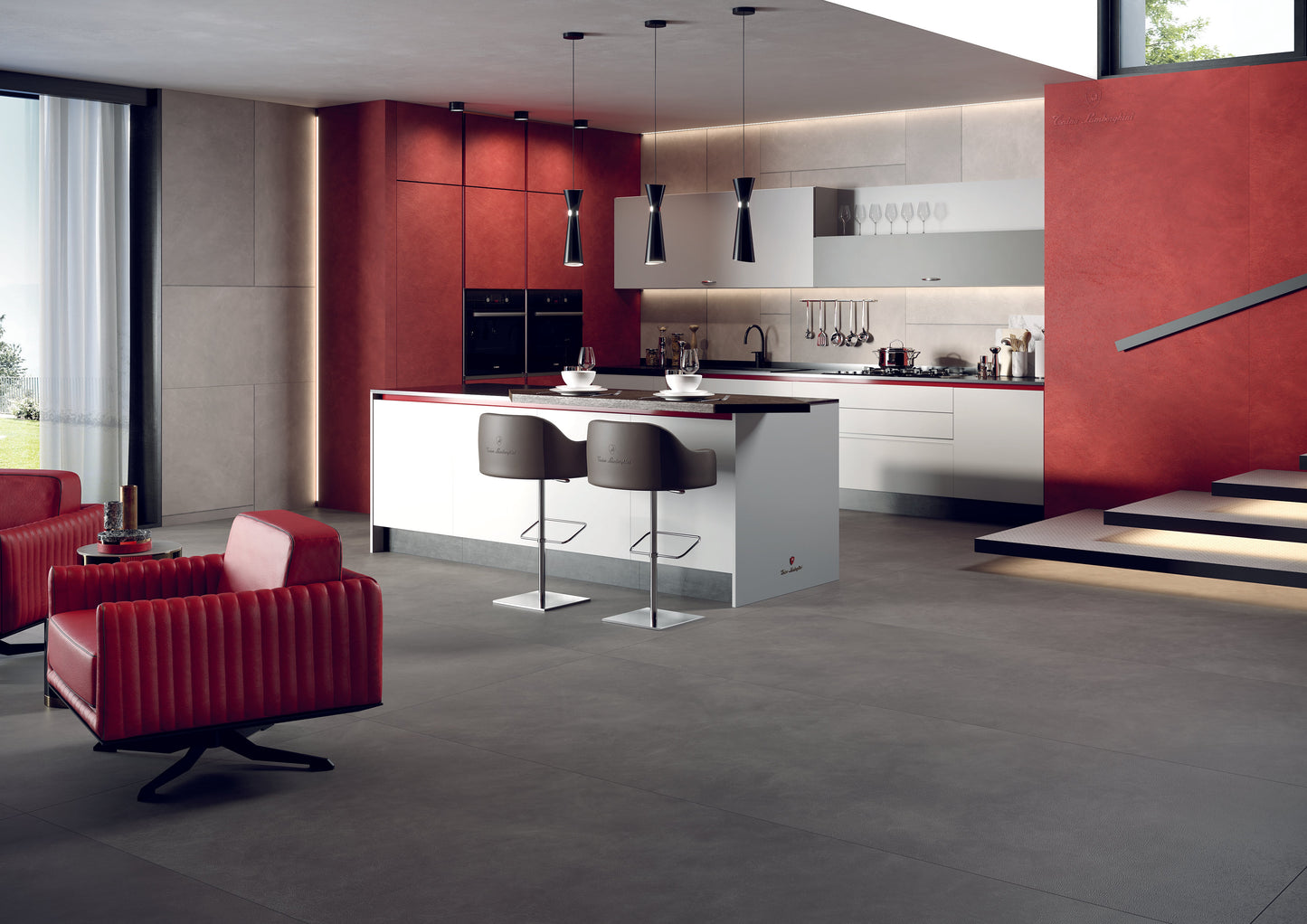 Lamborghini Korium Red 120x280 - Gres Porcellanato di Tonino Lamborghini - Prezzo solo €1565! Compra ora su CEGO CERAMICHE