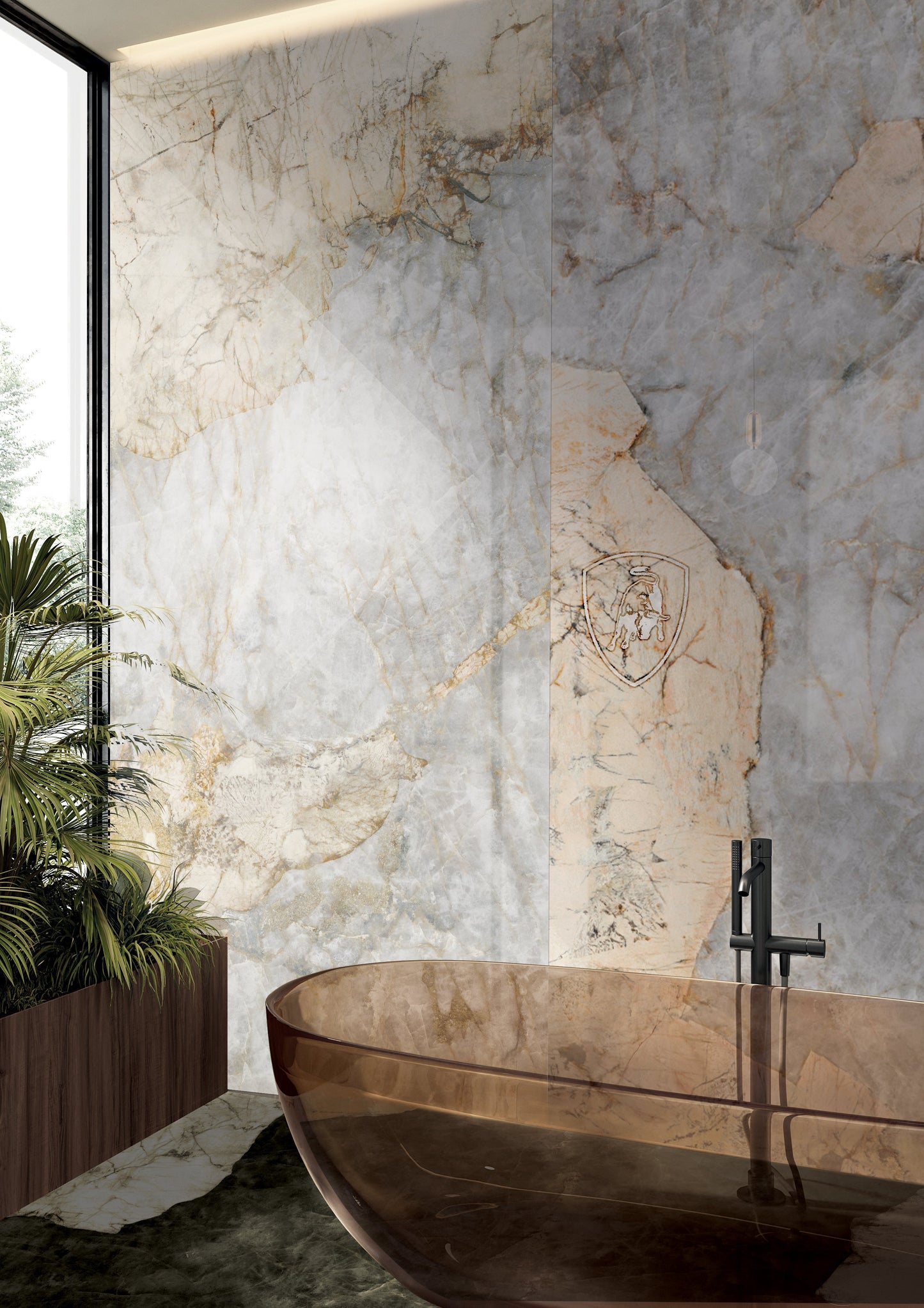 Lamborghini Magma Natural Logo A 120x280 - Gres Porcellanato di Tonino Lamborghini - Prezzo solo €1799! Compra ora su CEGO CERAMICHE