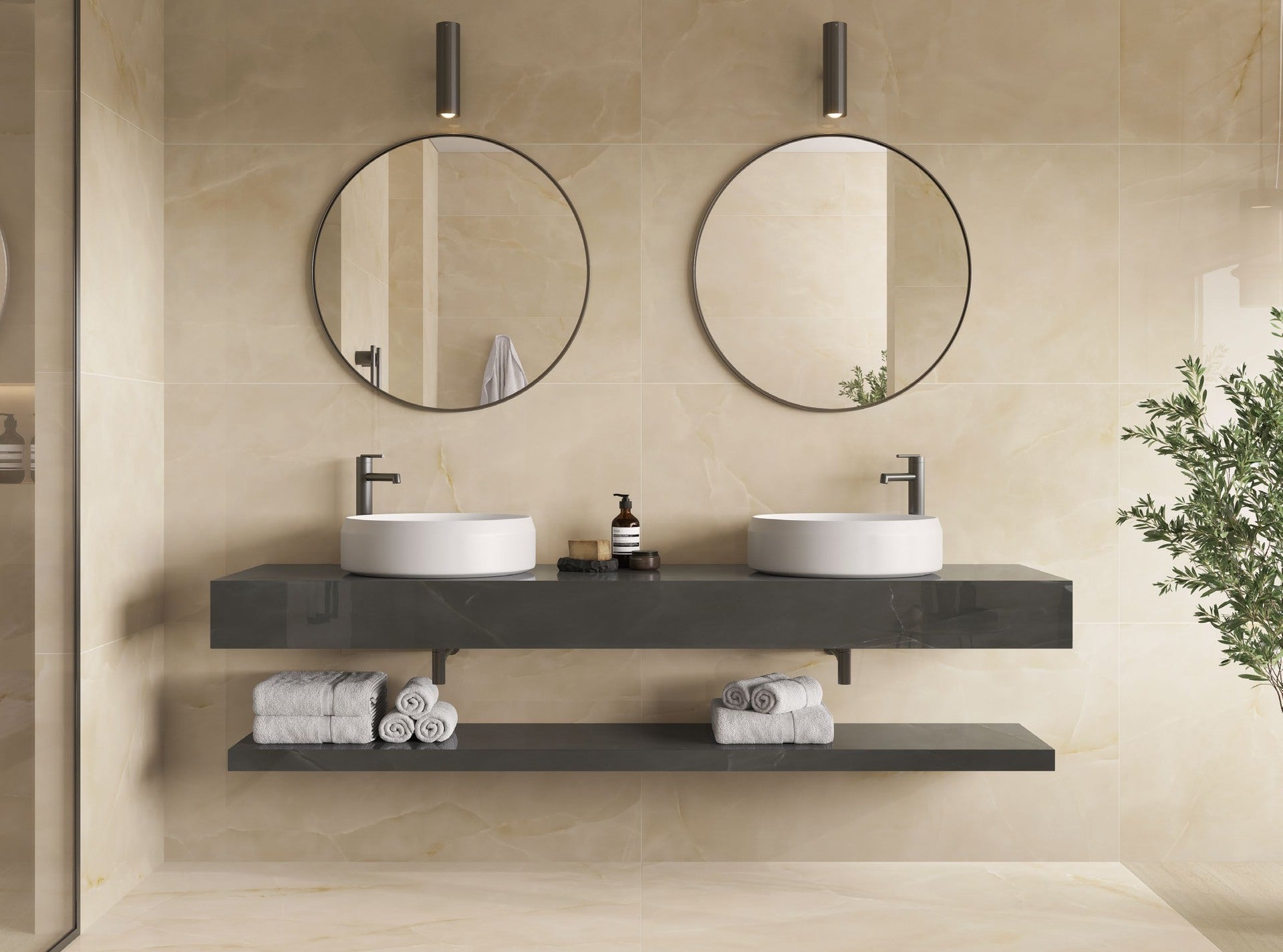 Level Atlas Concorde Habitat, top bagno in gres