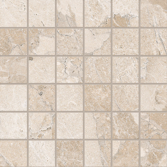 Ergon Matera Stone Beige Mosaico 5x5 Silktech EN9V | Miglior prezzo nel 2025 su Cego Ceramiche