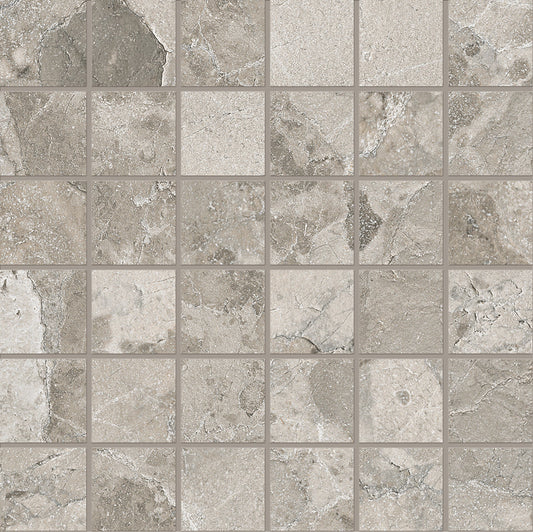 Ergon Matera Stone Dark Grey Mosaico 5x5 Silktech EN9Y | Miglior prezzo nel 2025 su Cego Ceramiche