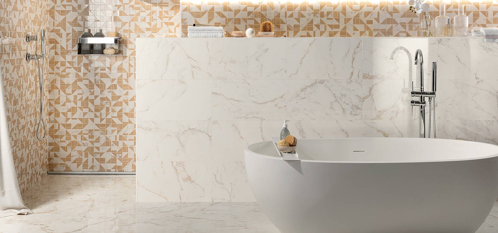 Roma Gold Calacatta Delicato 60x120 brillante - Gres Porcellanato di Fap Ceramiche - Prezzo solo €73! Compra ora su CEGO CERAMICHE