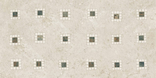 Gardenia&Ariana Orosei Tesserae Ecru Decorato Antique 3D Rettificato 8,5mm 60x120