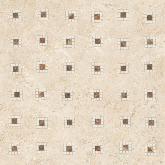 Gardenia&Ariana Orosei Tesserae Vanilla Decorato Antique 3D Rettificato 8,5mm 120x120