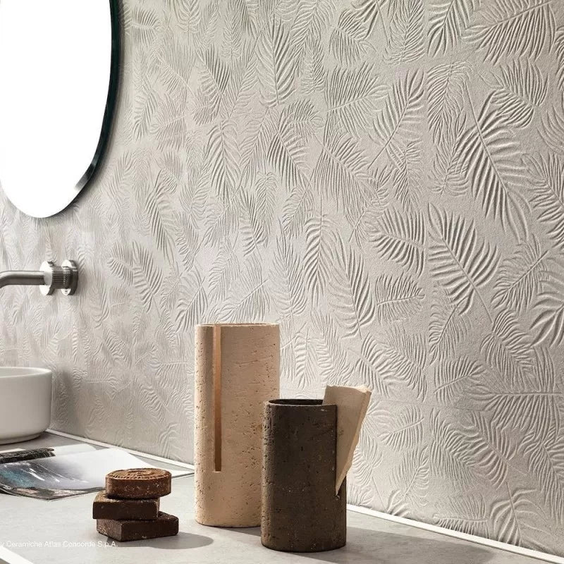 3D Wall Carve Leaf Ivory 40x80 - Pasta Bianca di Atlas Concorde - Prezzo solo €46.60! Compra ora su CEGO CERAMICHE