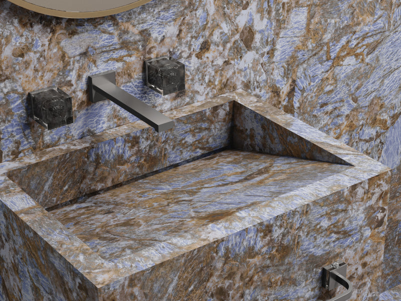 Foto ambientata ufficiale - glass lavabo parete square - finitura fotografata non specificata dal produttore