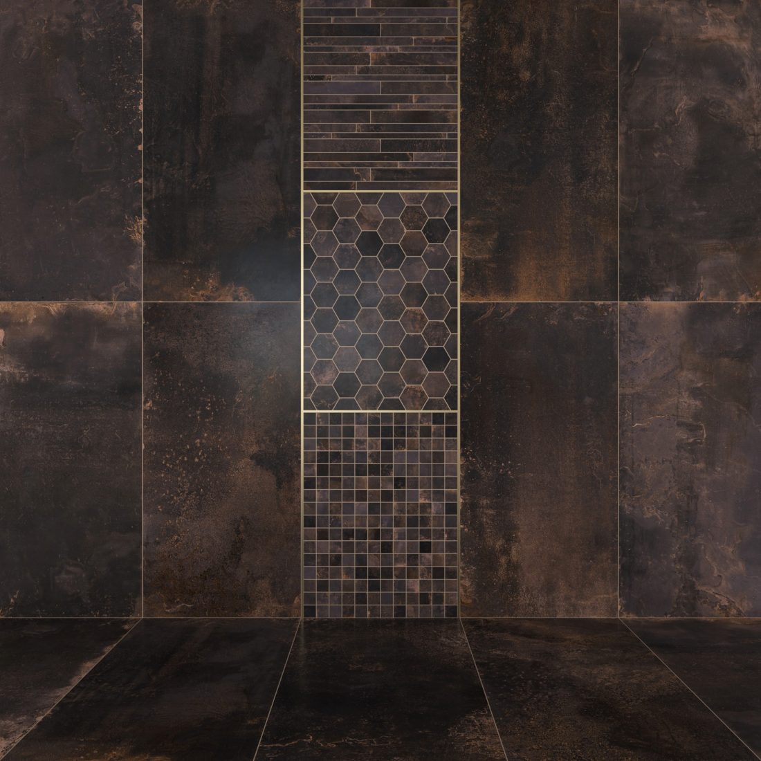 Mosaico Oxidart Black 30x30 - Gres Porcellanato di Ceramica Sant'Agostino - Prezzo solo €63.40! Compra ora su CEGO CERAMICHE