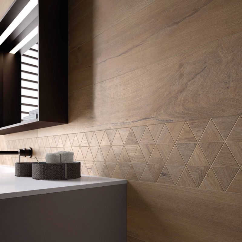 Cozy Brown Mosaico Triangoli 26x34 Nat - Gres Porcellanato di Flaviker - Prezzo solo €97! Compra ora su CEGO CERAMICHE