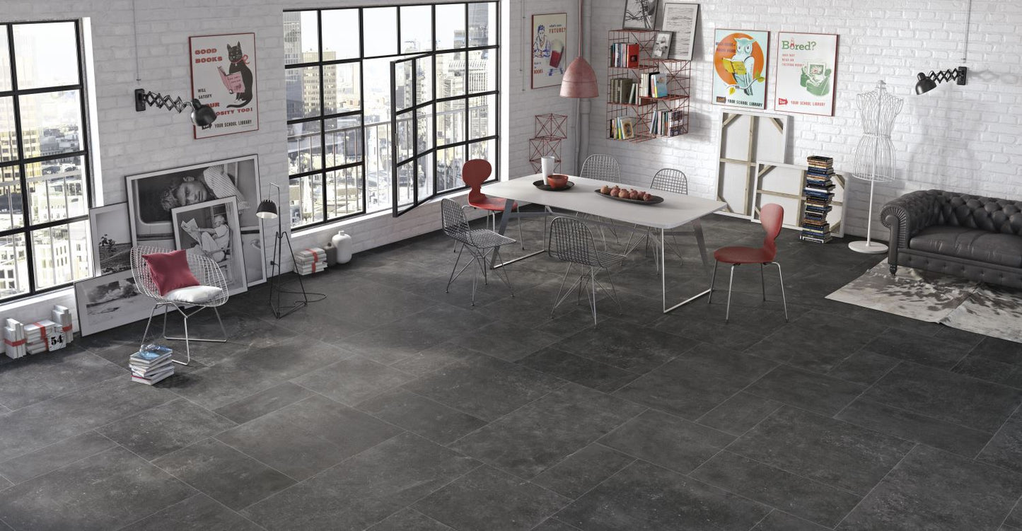 Absolute Nero 80x80 Grip OUTFIT2.0 - Gres Porcellanato di Castelvetro - Prezzo solo €29.44! Compra ora su CEGO CERAMICHE