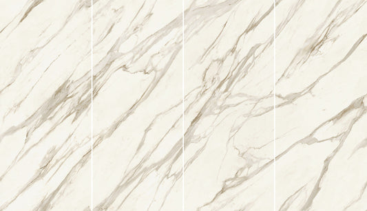 Marvel Meraviglia Calacatta Bernini 120x278 - 6mm Lapp. Kit Endless 4pcs - Gres Porcellanato di Atlas Concorde - Prezzo solo €1595! Compra ora su CEGO CERAMICHE
