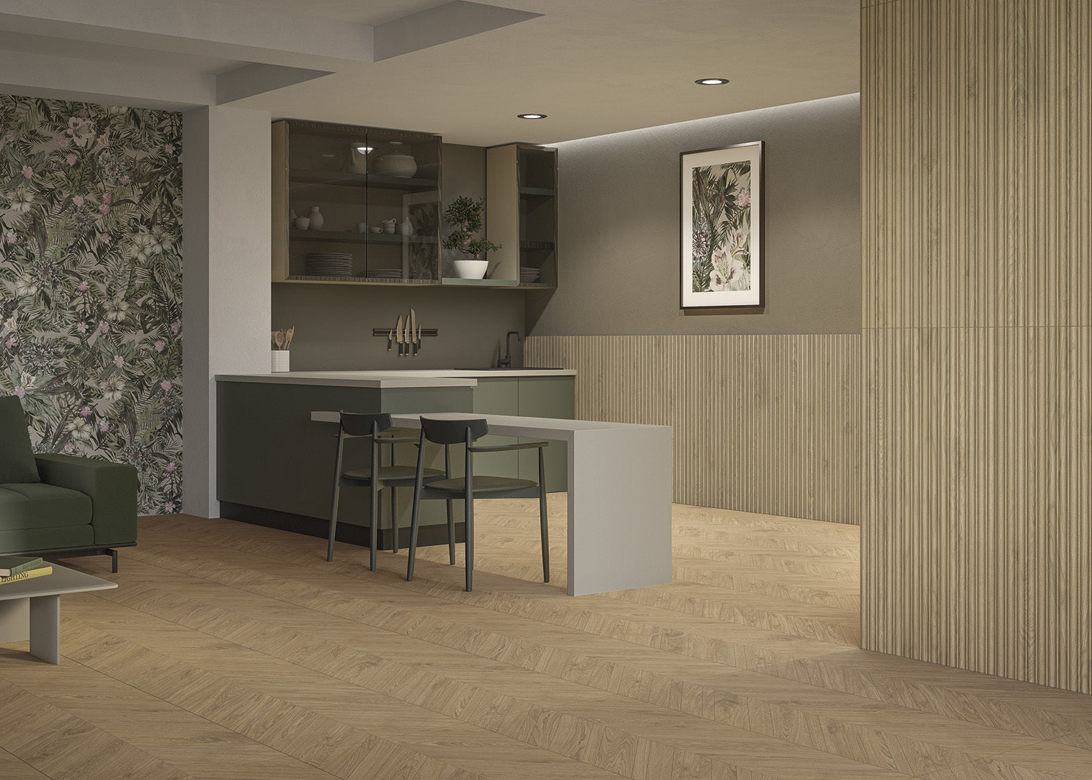 Flash Chevron Castagno 60x120 - Gres Porcellanato di Cotto Petrus - Prezzo solo €35.40! Compra ora su CEGO CERAMICHE
