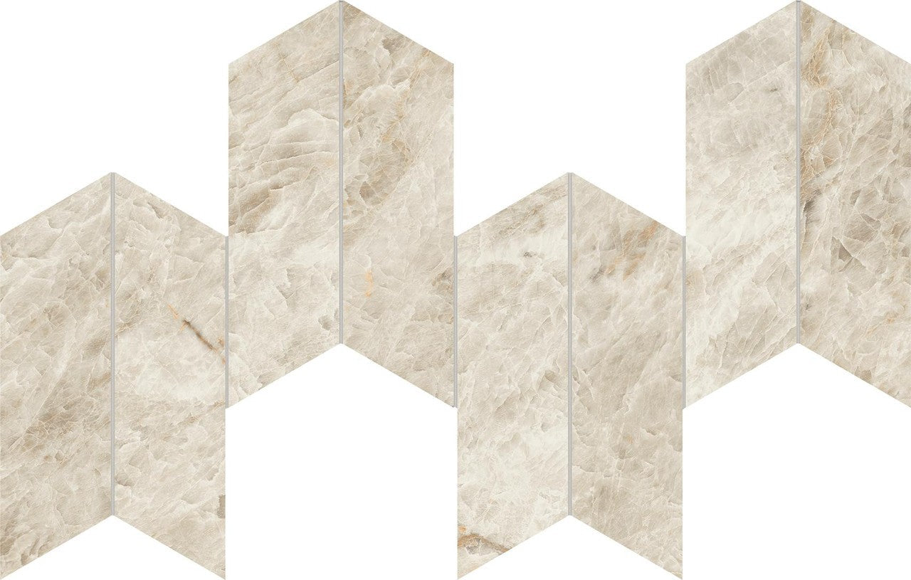 Marvel Diva Taj Mahal Mosaico Chevron Velvet 46,3x17,5 - Gres Porcellanato di Atlas Concorde - Prezzo solo €106.23! Compra ora su CEGO CERAMICHE