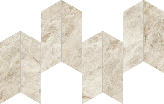 Marvel Diva Taj Mahal Mosaico Chevron Velvet 46,3x17,5 - Gres Porcellanato di Atlas Concorde - Prezzo solo €106.23! Compra ora su CEGO CERAMICHE